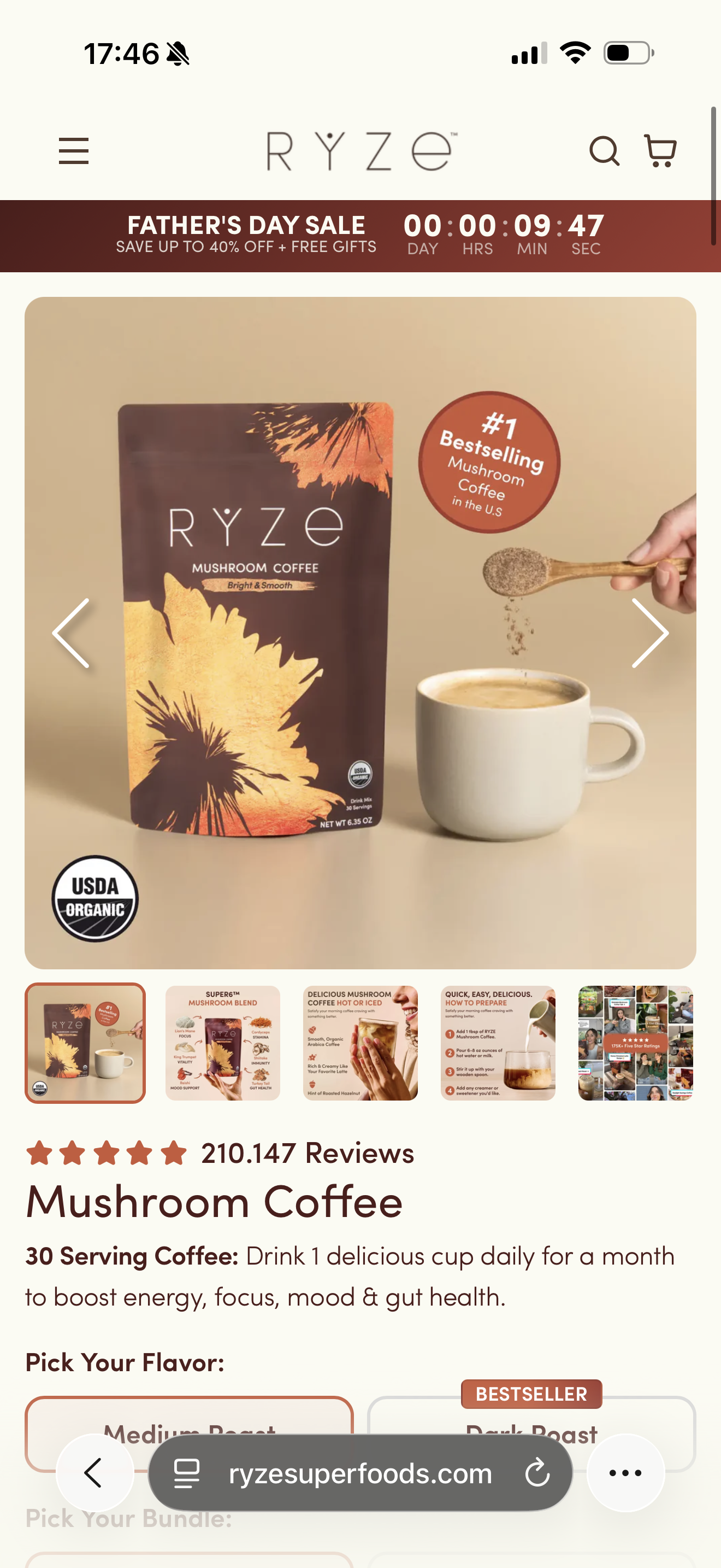Mushroom coffee